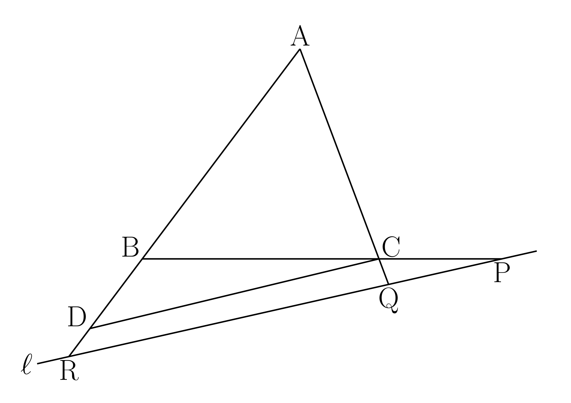 メネラウスの定理の図3