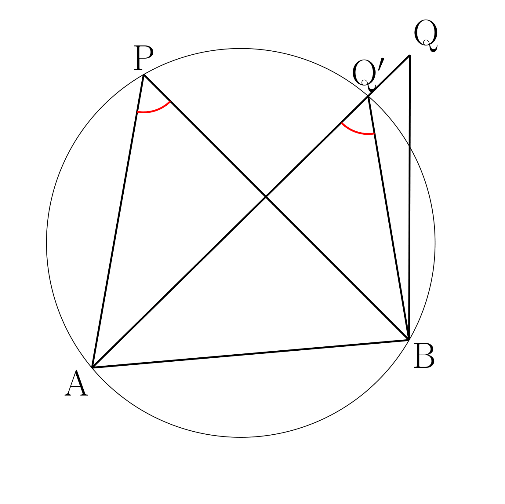 円周角の定理の逆の証明2