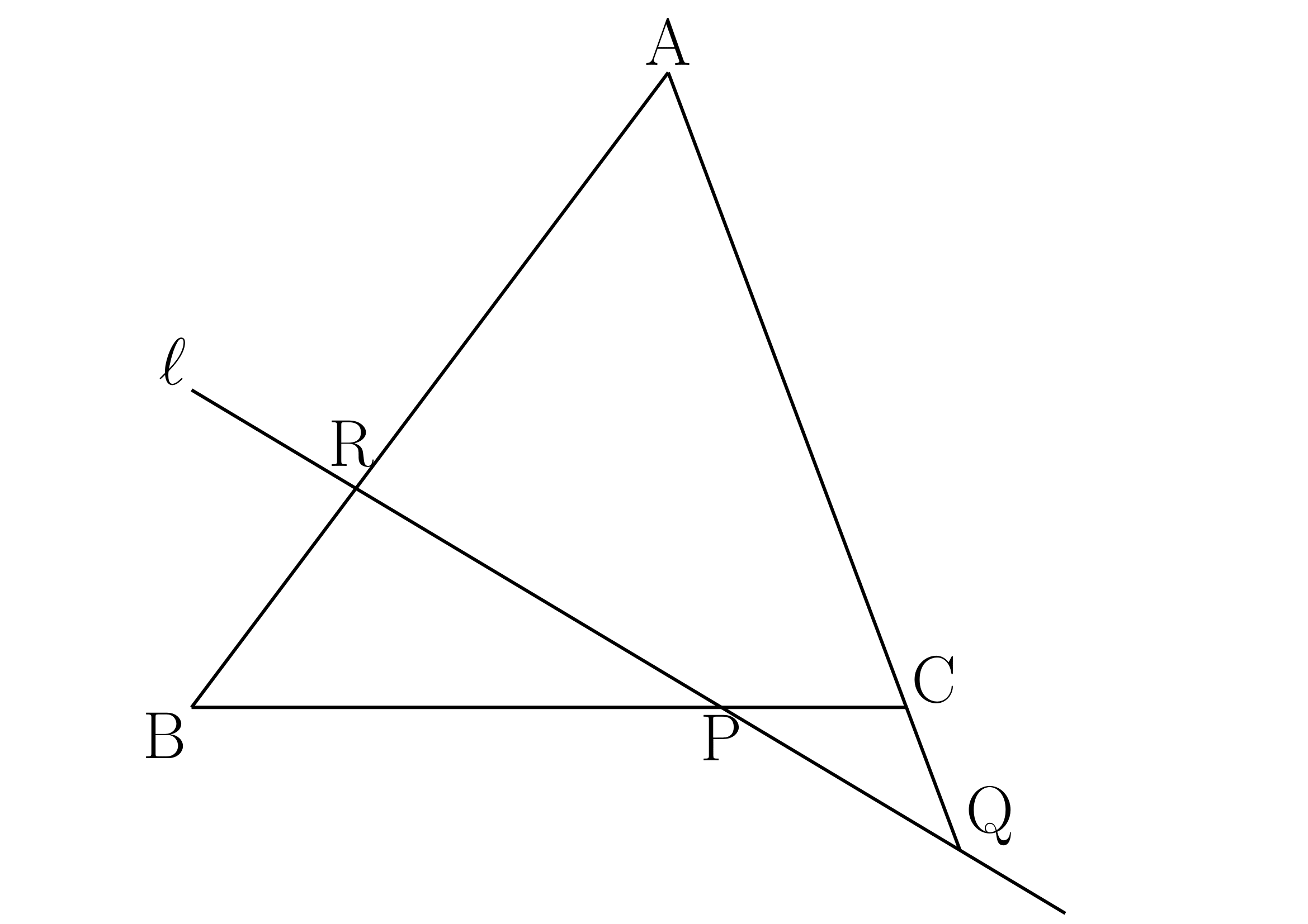 メネラウスの定理の図2