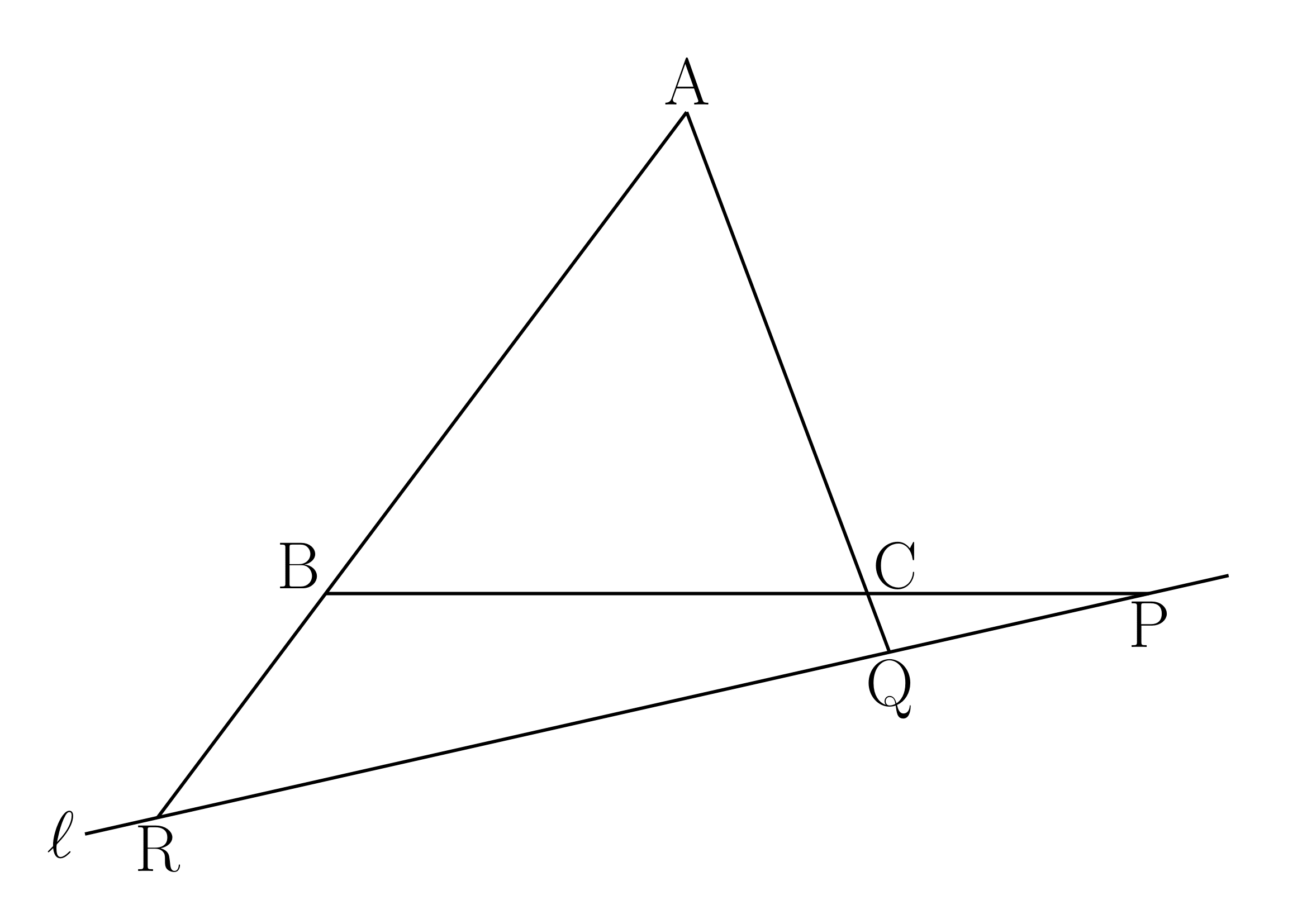 メネラウスの定理の図3
