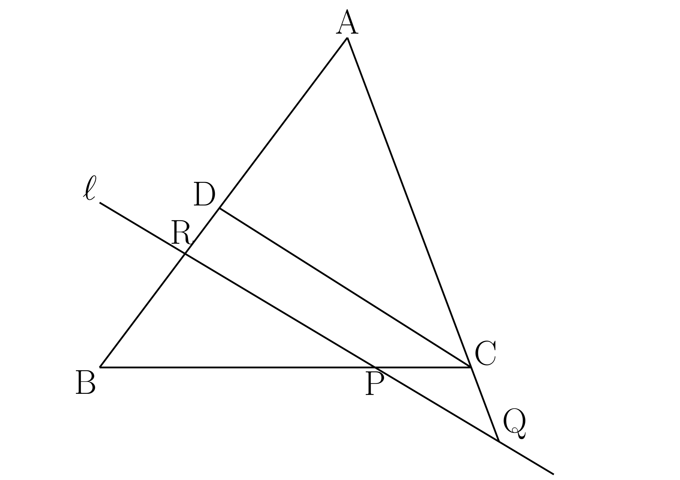 メネラウスの定理の図2